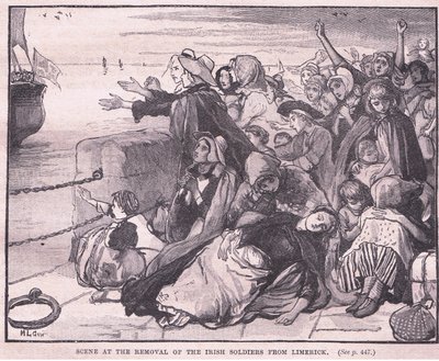 Scene of the removal of the Irish soldiers from Limerick by Mary L. Gow